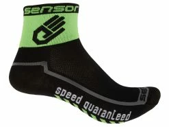 Sensor Race Lite – Cykelstrømper – Sort/grøn – Str. 9-11 / 43-47