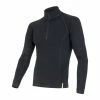 Sensor Merino DF Tee LS Zip – Uldundertrøje M. Høj Hals- Herre – Sort – Str. XL -Brandudsalg Cykelhjelm butik 15100023 A default