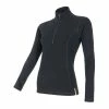 Sensor Merino DF Tee LS Zip – Uldundertrøje M. Høj Hals- Dame – Sort – Str. L -Brandudsalg Cykelhjelm butik 15100031 A default