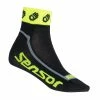 Sensor Race Lite – Cykelstrømper – Sort/Neon Gul – Str. 3-5 / 35-38