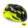 MET Rivale Mips – Cykelhjelm – Matsort/Gul – Str. 52-56 Cm