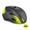 MET Manta Mips – Aero Cykelhjelm – Mat Grå/Gul – Str. 58-61 Cm