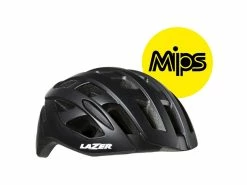 Lazer Tonic MIPS – Cykelhjelm Road – Str. 58-61 Cm – Mat Sort