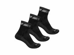 GripGrab Merino Regular Cut – 3stk Cykelstrømper – Sort – Str. 41-44