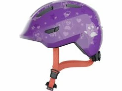 Abus Smiley 3.0 – Cykelhjelm Til Børn – Purple Star – Str. 45-50 Cm